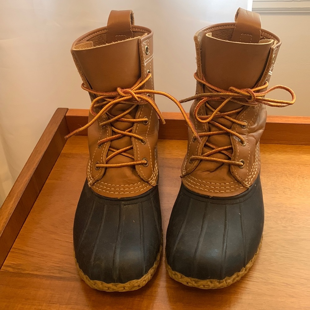LL Bean Bean Boots / Women’s / Tan/Navy / Size 7